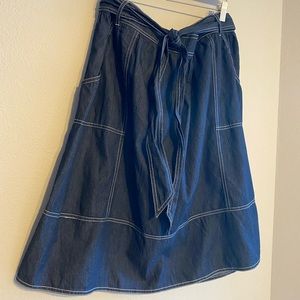 NEW Universal Thread mid length denim skirt 1X